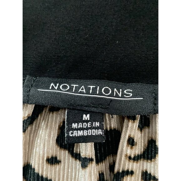 Notations Womens Animal Print Sleeveless Top With Beaded Neckline Size Medium - Picture 6 of 7